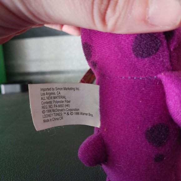 Space Jam Alien Plush Mcdonalds - Picture 5 of 5